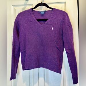 Ralph Lauren Deep Purple V-Neck Sweater